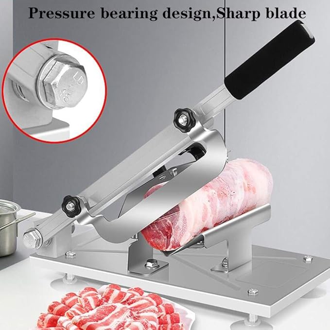 Household Stainless Steel Meat Slicer, Manual Food Meat Slicer, Frozen Meat Cutter, Vegetable Slicer, Beef Mutton Sheet Slicing Machine