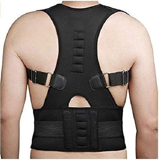 Unisex Posture Corrector Back Brace - Hand Washable Snap Closure Support Belt for Improved Posture, Slouch Reduction, Running Posture Trainer with Magnetic Closure