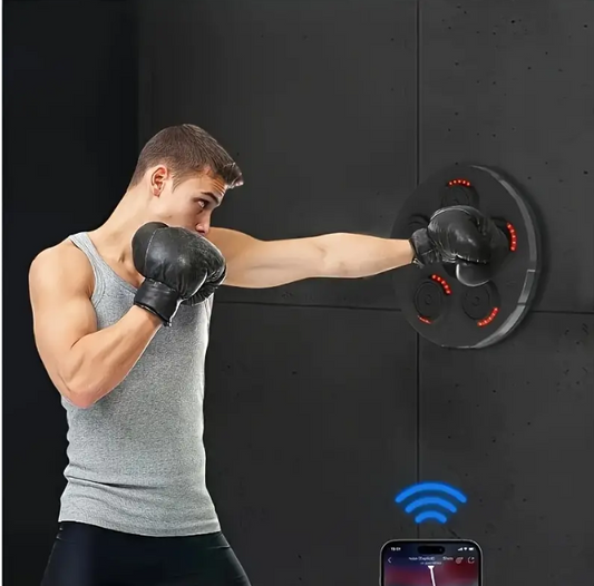 Bluetooth Music Boxing Machine,Electronic Intelligent Wall-Mounted Boxing Target with Gloves, Boxing Training Equipment Wall Punching Bag for Kids & Adults